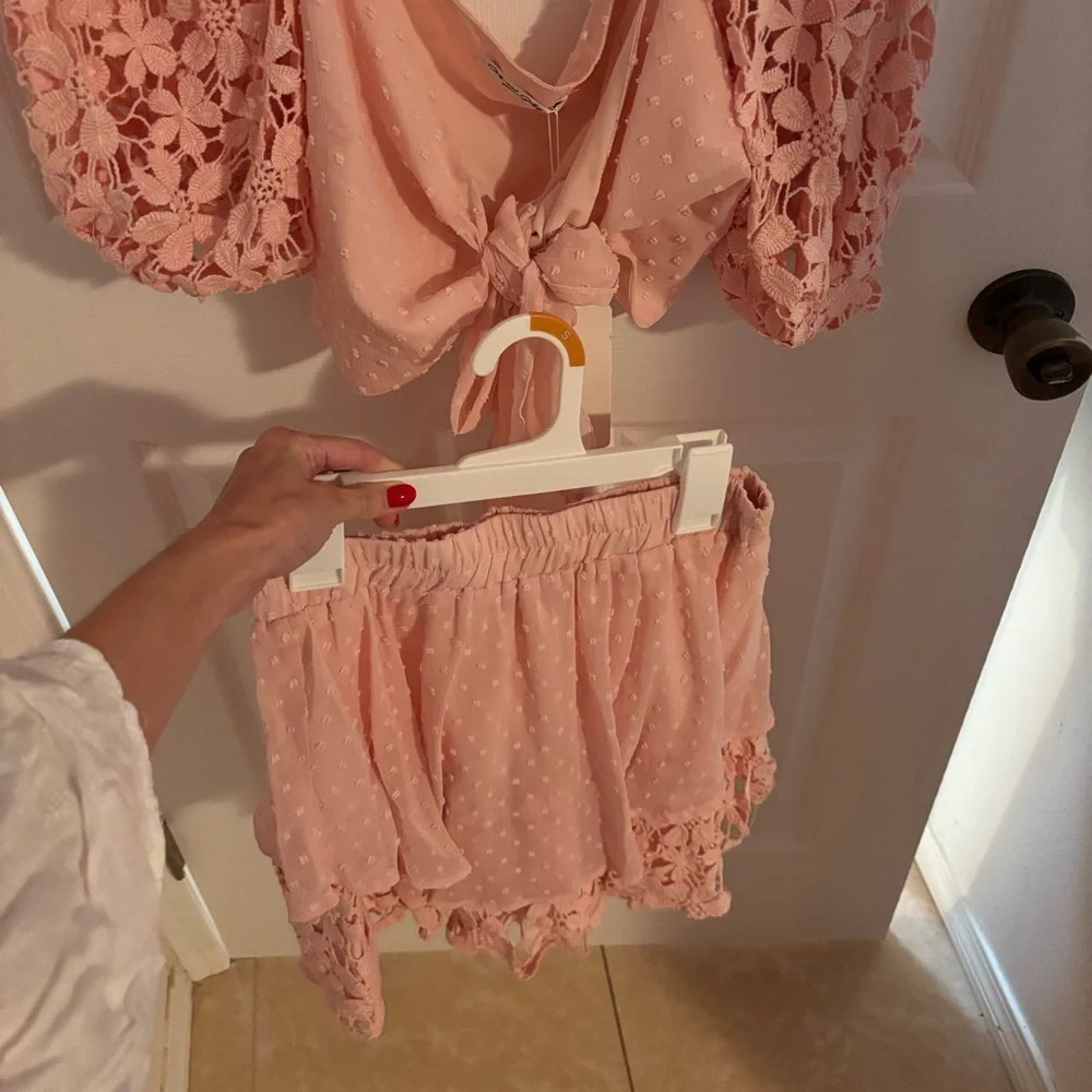 Pink Lace Two-Piece Set - Picture 8 of 9